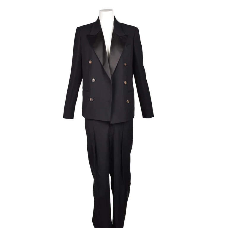 Black Virgin Wool Blend Suit