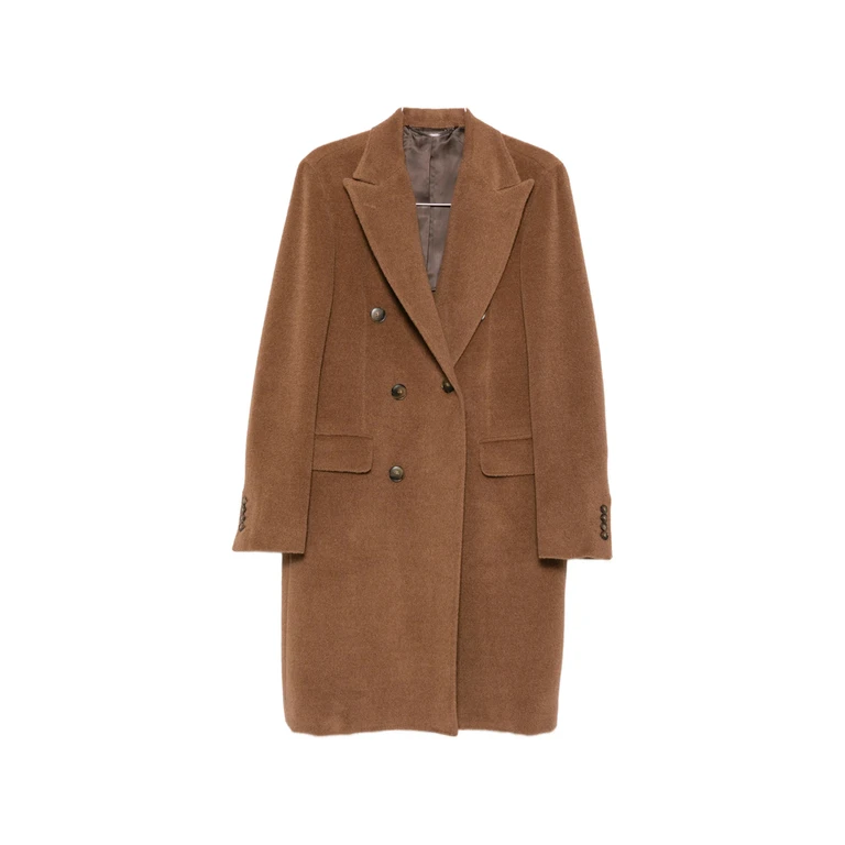 Double-breasted Peak-lapel Coat