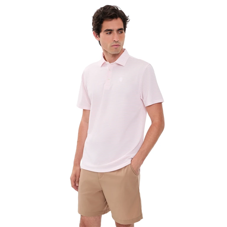 Remy Stripe Polo Rose L