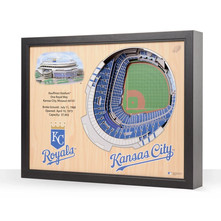 MLB 25-Layer Stadium View 3D Wall ArtKansas City Royals:- Kansas City Royals