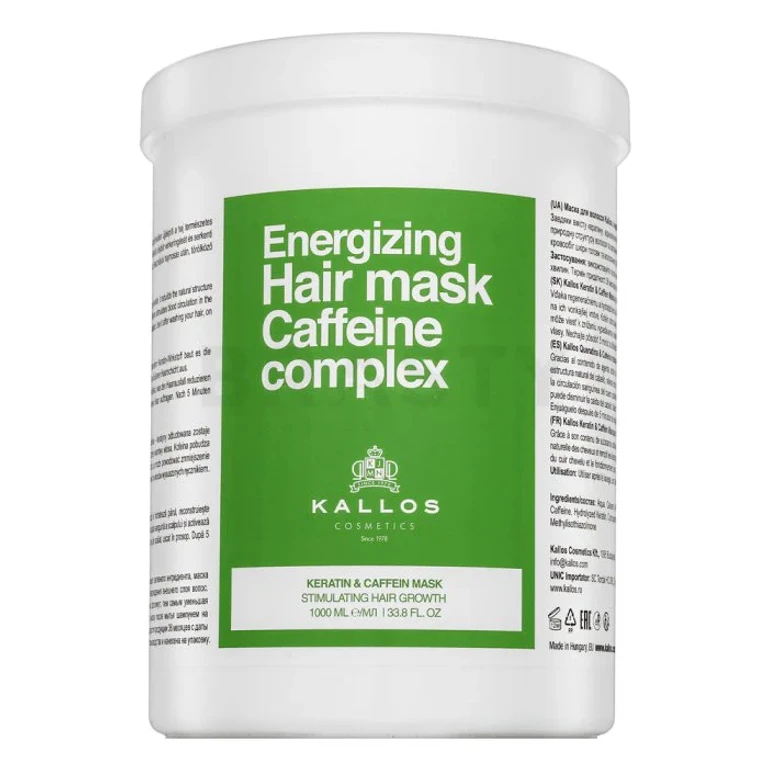 Energizing hair mask Kallos Caffeine Complex Keratin and caffeine mask 1000 ml
