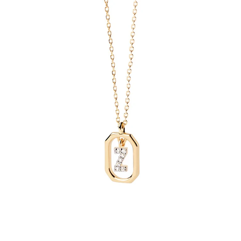 Charming Gold-Plated Necklace with Letter "Z" Letters Co01-537-U (Chain, Pendant)