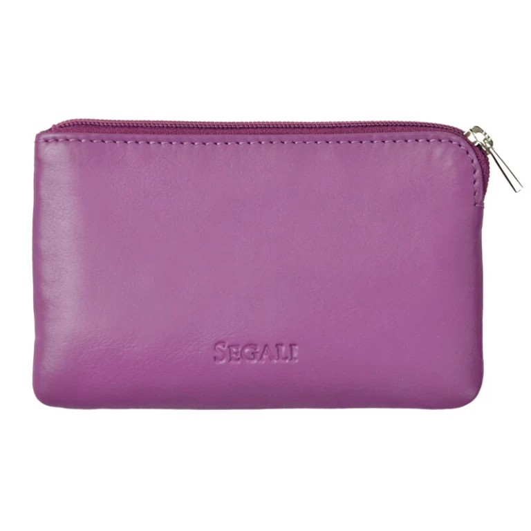 Mini Leather Wallet-Keychain 7289 fuchsia