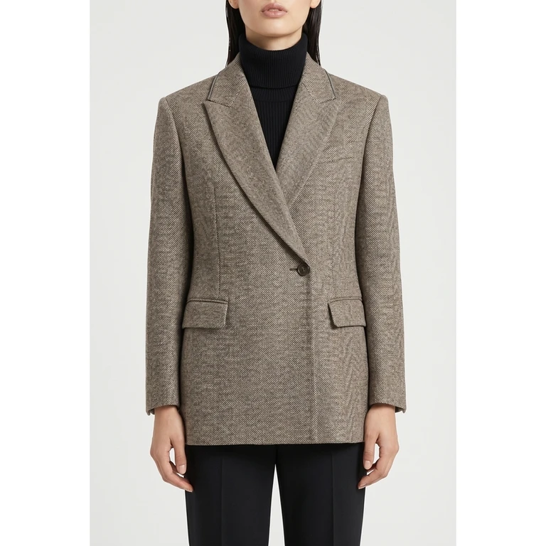 Wobrown Tailored Herringbone Blazer