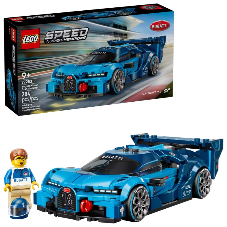 Speed Champions Bugatti Vision Gran Turismo Hyper Sports Car Building Set, 284 pc.