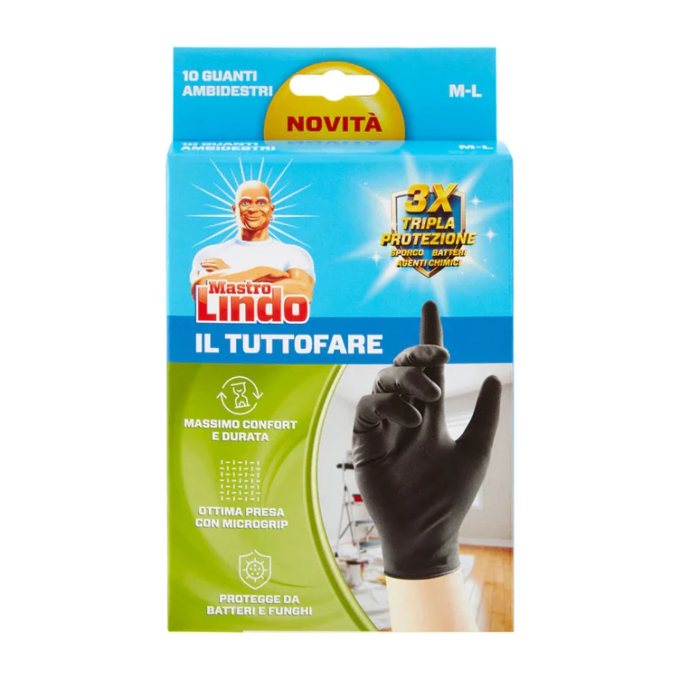 Mastro Lindo Il Tuttofare Ambidextrous Gloves - 10 Pcs M-L