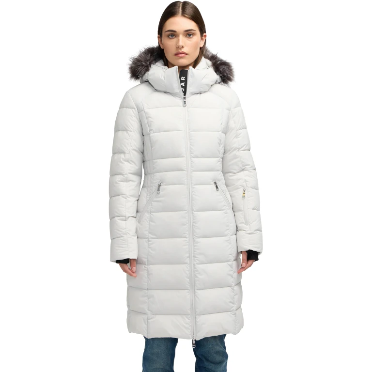 Venus Long Stretch Channel Quilted Puffer Jacket - Women's