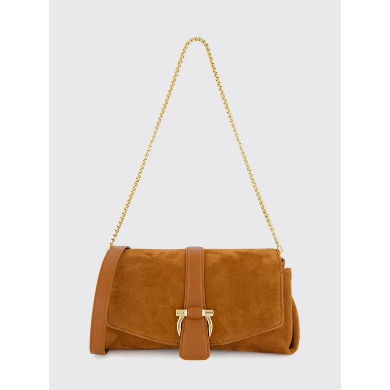 Suede Calfskin Crossbody Bag with Gancini Flap Closure (219795789597013)