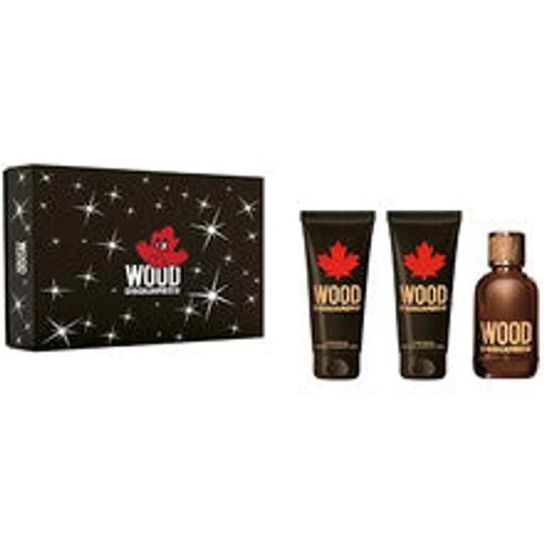 Dsquared2 Wood for Men Gift Set EDT 100ml, Shower Gel 100ml and Aftershave Balm 100ml