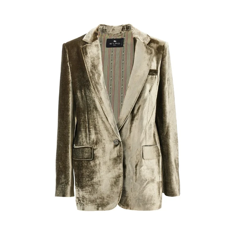 Velvet single-breasted jacket Woman 44