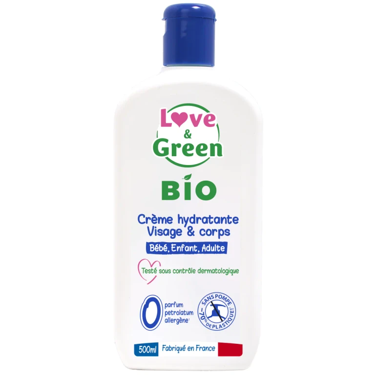 Love&Green Organic Face & Body Moisturizing Cream 500ML