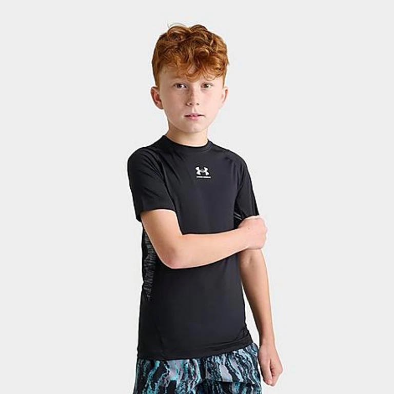Big Kids HeatGear Training T-Shirt in Black Size: Small