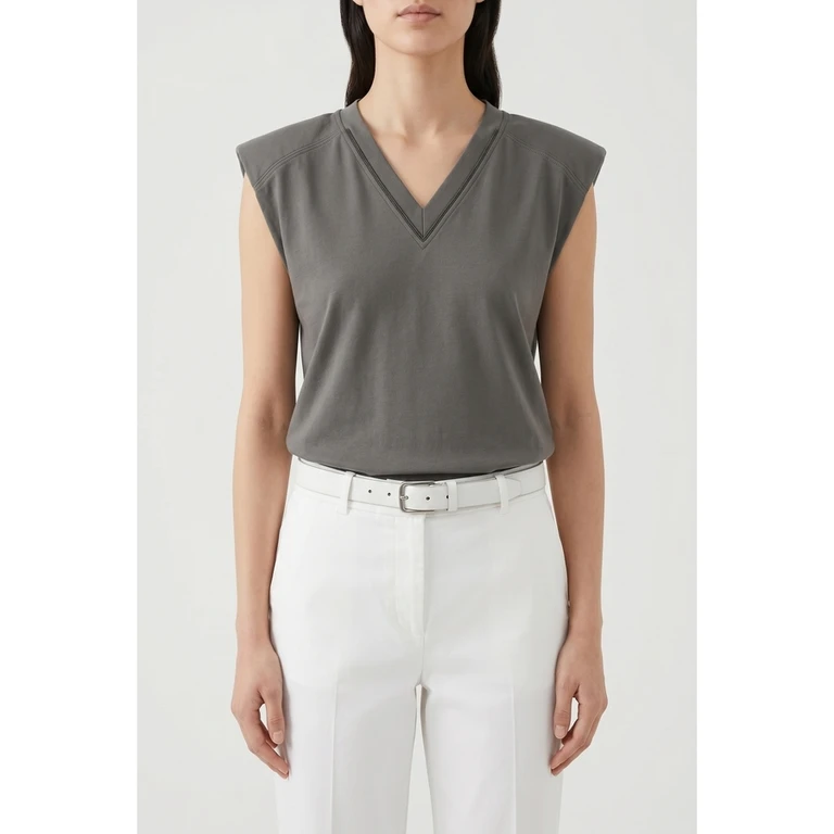Wodark Grey Sleeveless Shirt