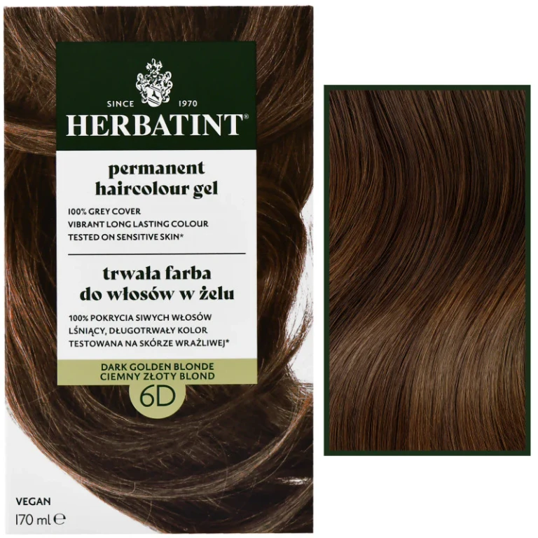 Gel Colorante Permanente para Cabello 170ml 6D Rubio Dorado Oscuro