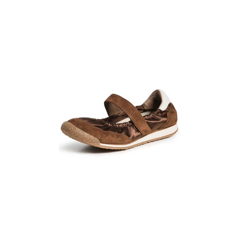Spruce Sneakerina Flats Cocoa Satin 6