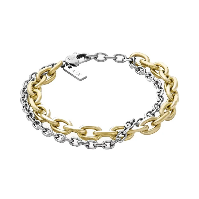 Double Steel Bracelet for Men Axg0162710