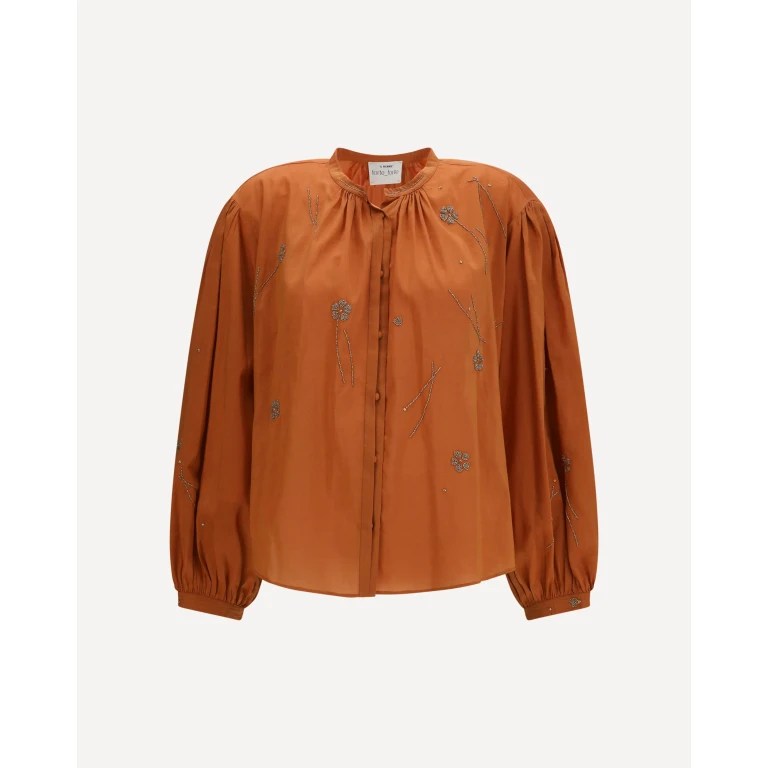FORTE_FORTE Fleurs d'Orient embroidered voile bohemian Shirt Female II