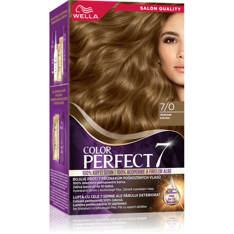 Color Perfect hair dye color 7/0 medium blonde