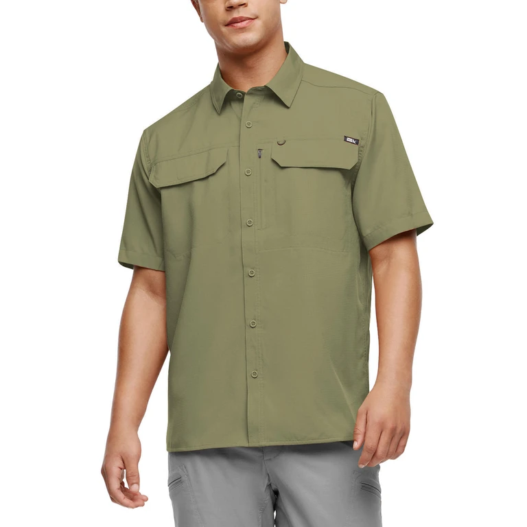 Woven Tech Shirt Green XS:- Green, XS
