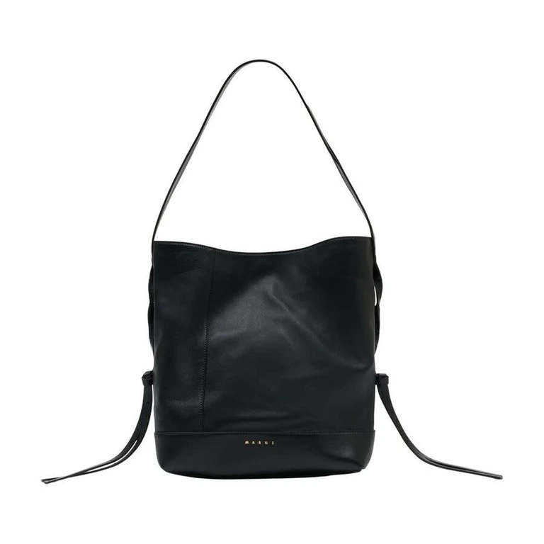 Lambskin Leather Shoulder Bag â Black