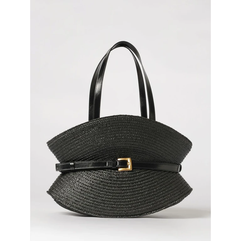 Shuffle Medium Raffia and Leather Bag (GN1DQ023TFRF0PA)