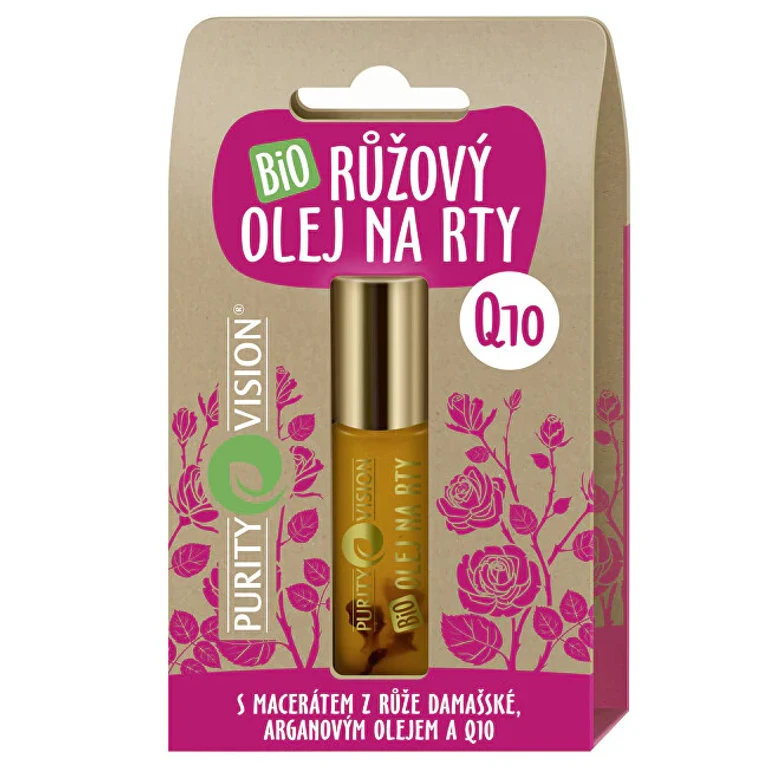 Organic Rose Lip Oil Q10 10 Ml