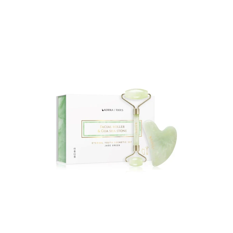 Tools Roller & Gua Sha Jade Green Face Massage Roller & Massage Tools
