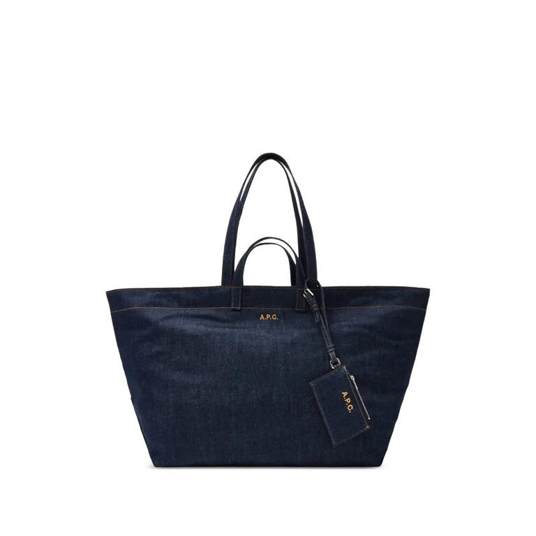A. P.C. Shoulder Bag Indigo "Le Drummer Toile"