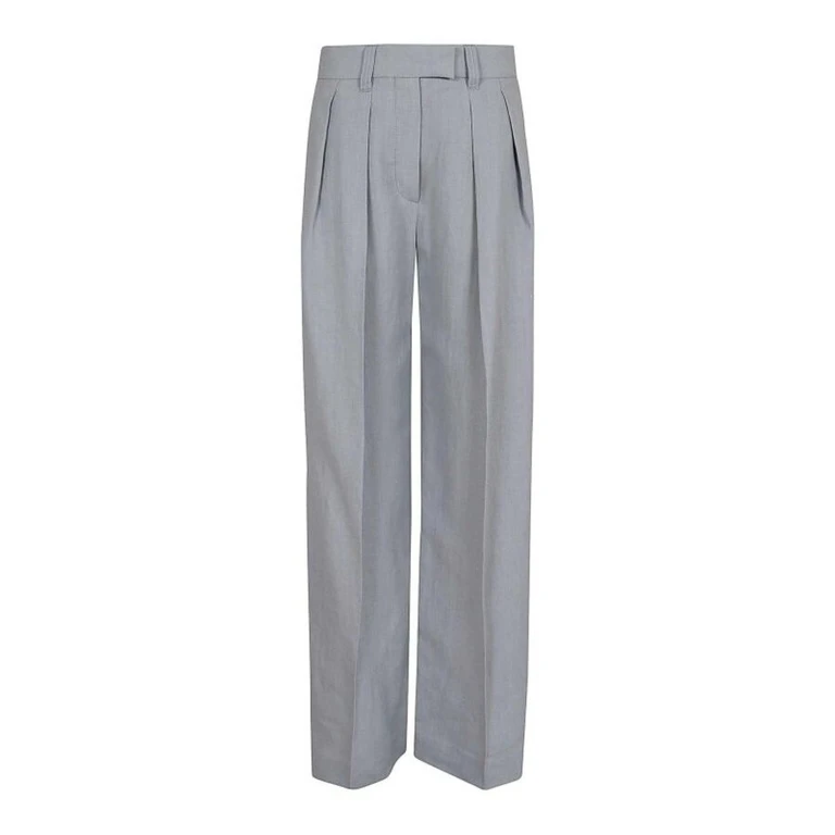 Wolight Blue Linen Blend Trousers