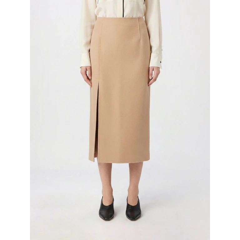 Virgin Wool Pencil Skirt (2612101021600001)