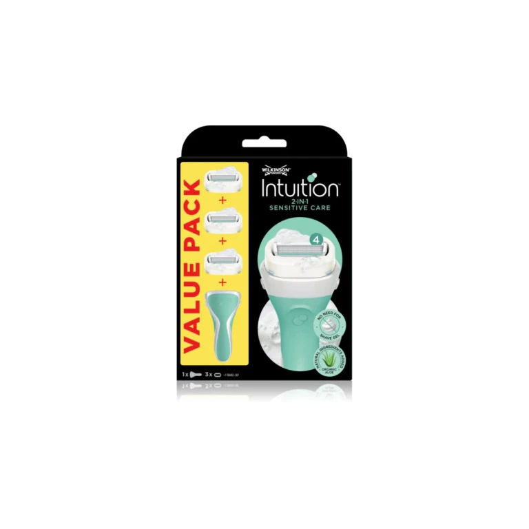 Women's razor Intuition Sensitive handle + 3 different heads