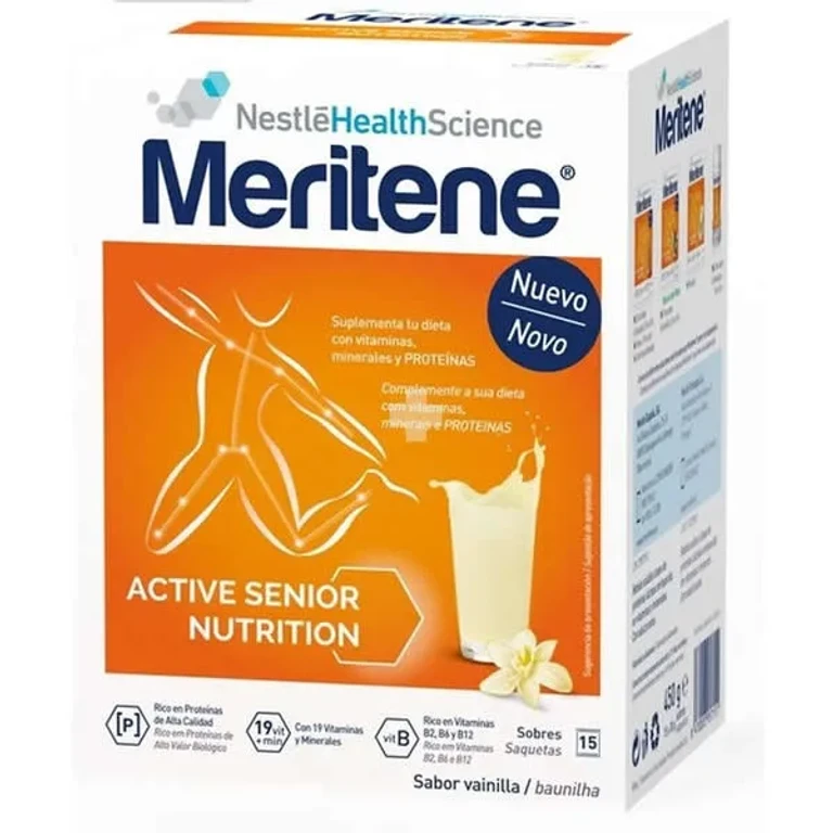 Vanilla flavor smoothies Meritene 15 sachets