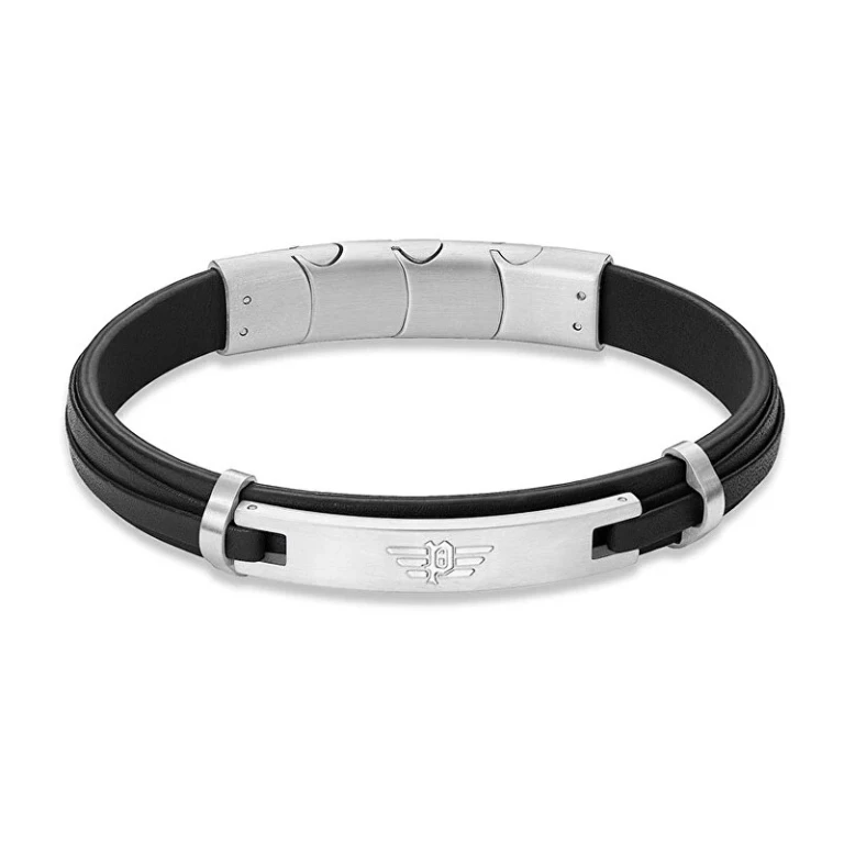 Black Leather Looper Bracelet Peagb0040803
