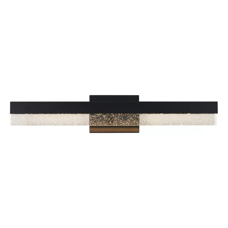 Bubble Bar Integrated LED Vanity Light, Assorted Colors - Black:- Black