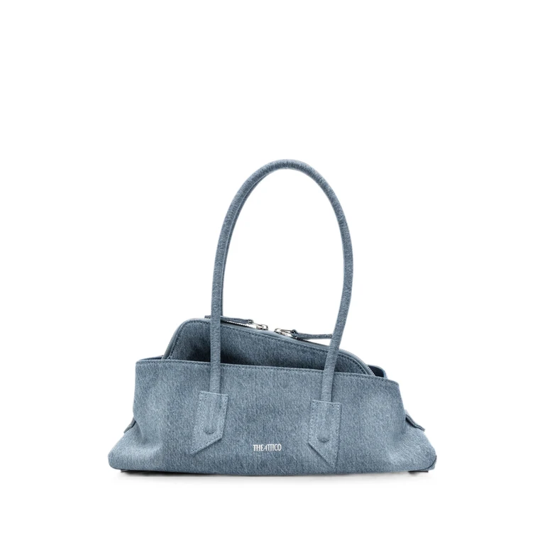 Denim-effect Shoulder Bag