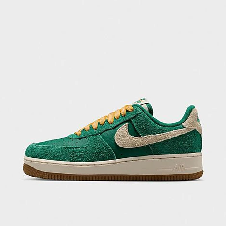 Women's Air Force 1 '07 "Game Day" Casual Shoes in Malachite/University Gold/Gum Medium Brown Size: 5.0