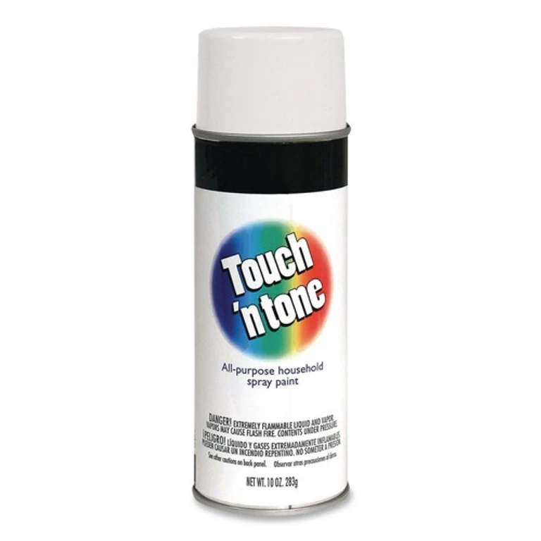 55280830 Touch'n Tone 10 oz. Aerosol Can Spray Paint - Flat White (6/Carton)