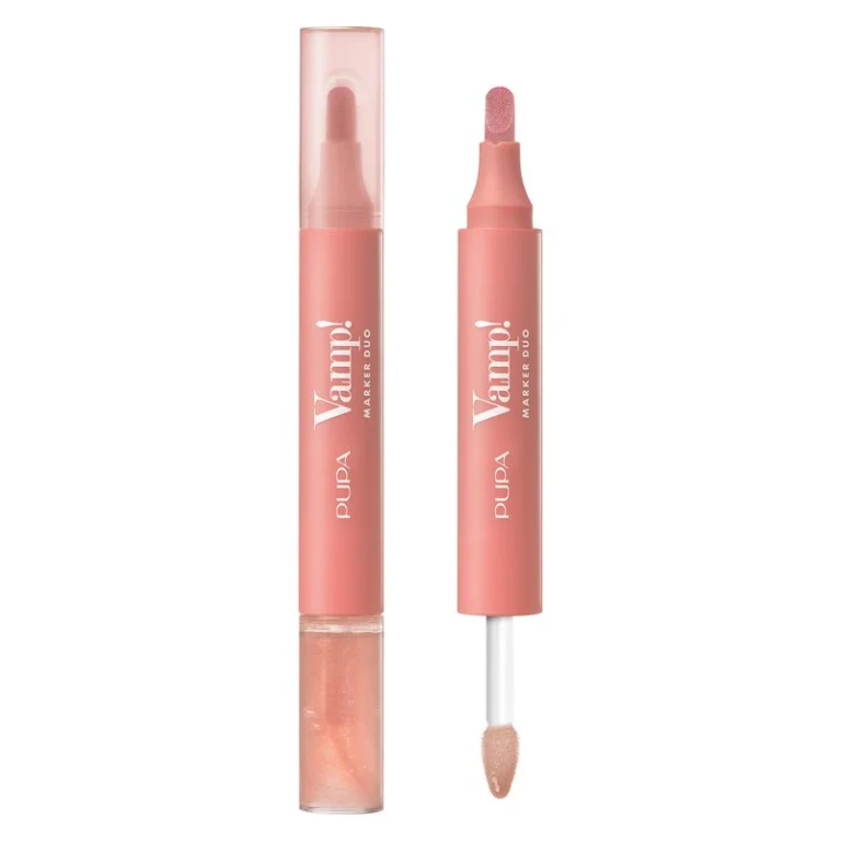 Vamp! Marker Duo - Lip marker and oily lip gloss 002 - Frozen Rose 4 ml