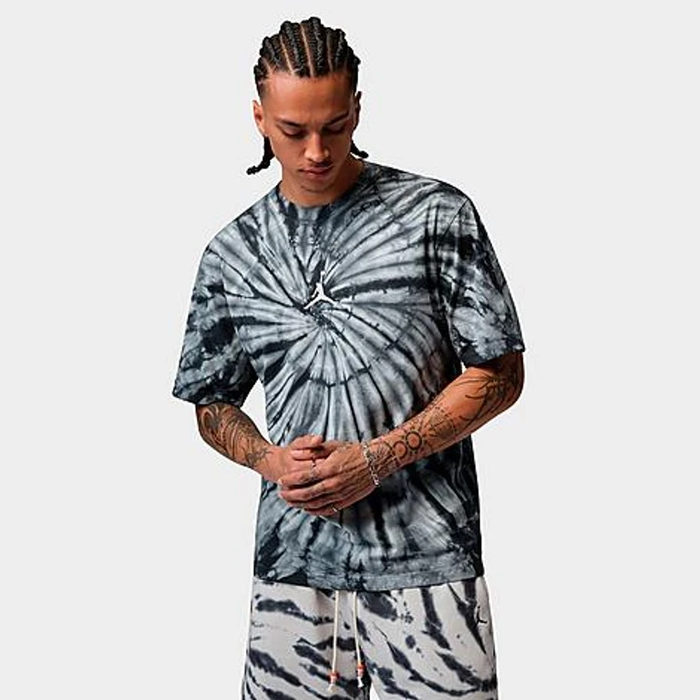 Jordan Men's Brooklyn Tie-Dye Festival T-Shirt in Sail/Pale Ivory Size: XS