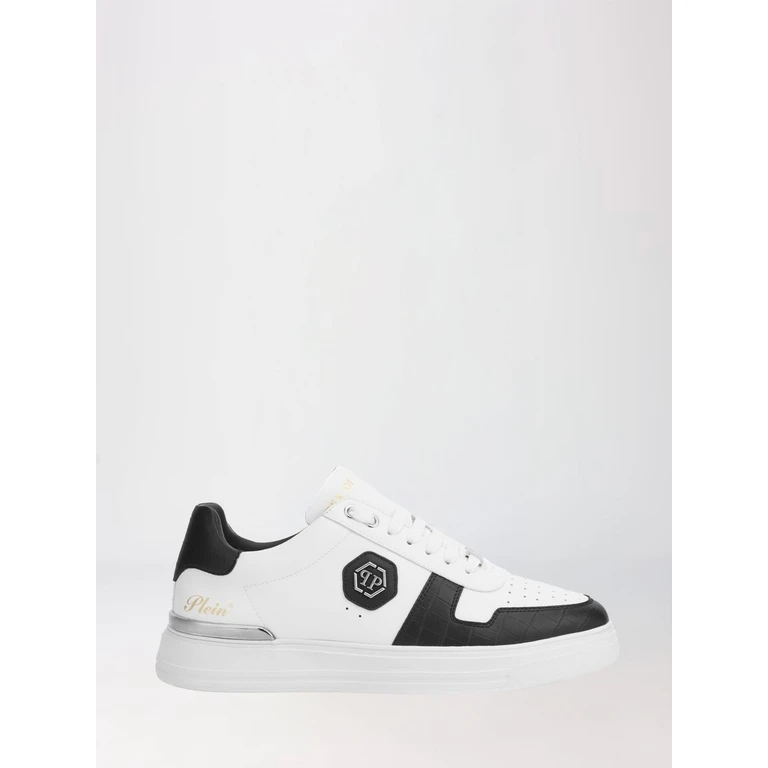 Low-Top Smooth Leather Sneakers with Hexagon Logo (LAESUSC0981PLE005N0102)