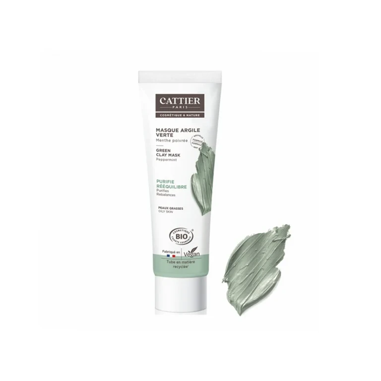 Cattier Organic Peppermint Green Clay Mask 100ML