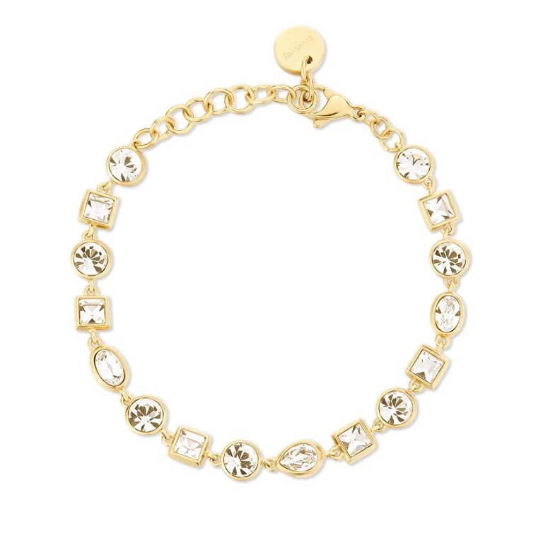 Luxury Gold-Plated Bracelet with Clear Crystals Symphonia Bym169