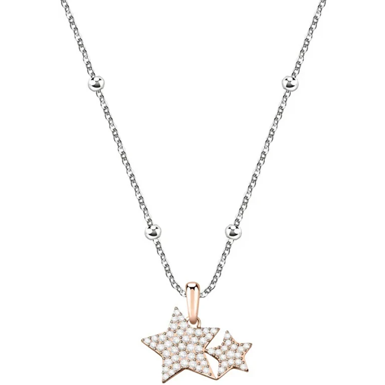 Two-Tone Star Necklace Love Sor17