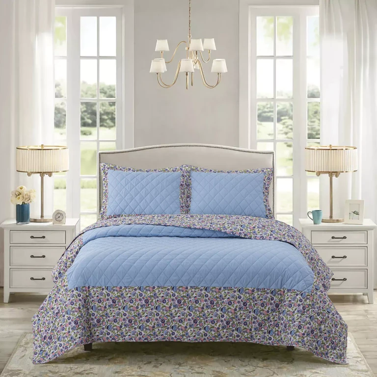 3PC QUILT SET:- Bubbly Floral, King