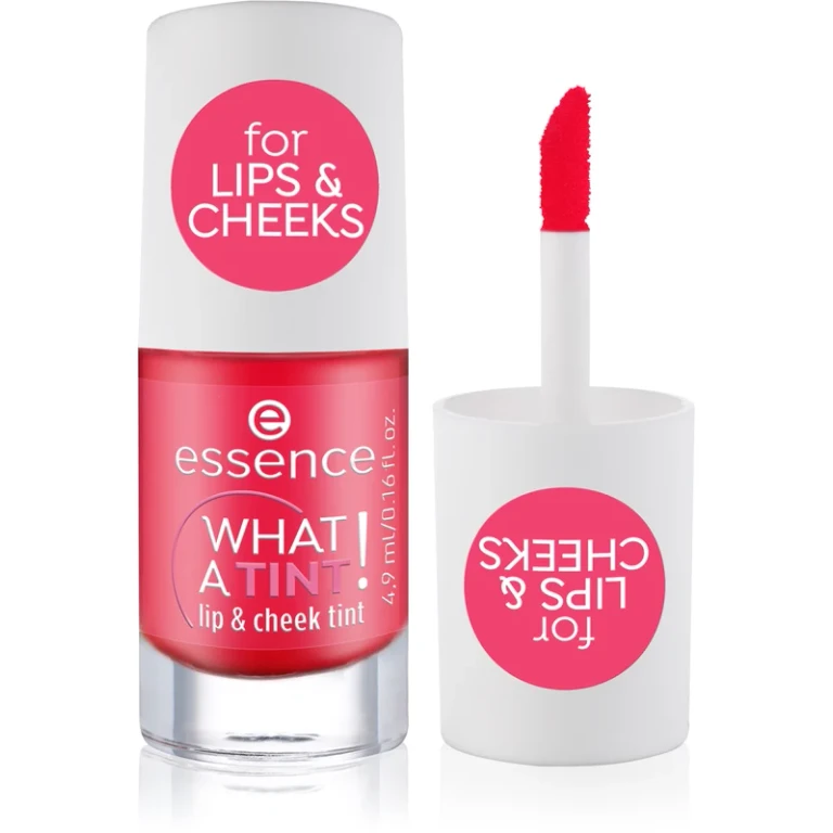 essence WHAT A TINT! blush liquid and lip gloss color 02 Coral Sunset 4.9 ml