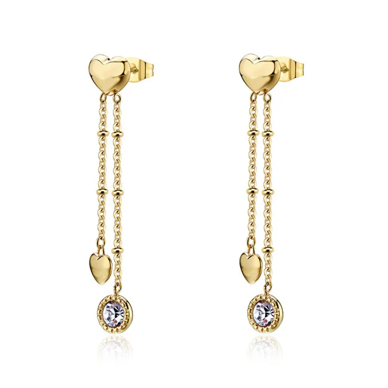 Long Gold-Plated Earrings with Pendants Aurora Sar71