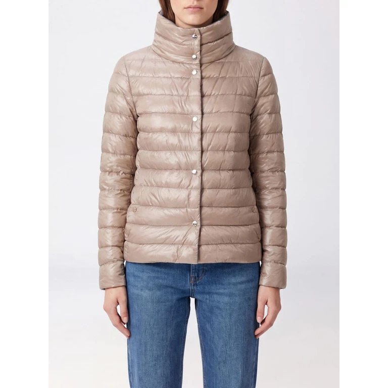 Short Reversible Quilted Ultra-Light Nylon Down Jacket (PI001846D12017Z2690)