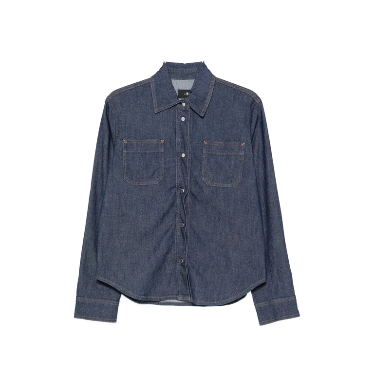 Utility Classic Patch-pocket Denim Shirt