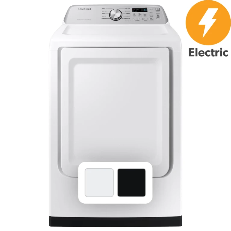 7.4 cu. ft. Electric Dryer (Choose Color) with Sensor Dry (White):- White