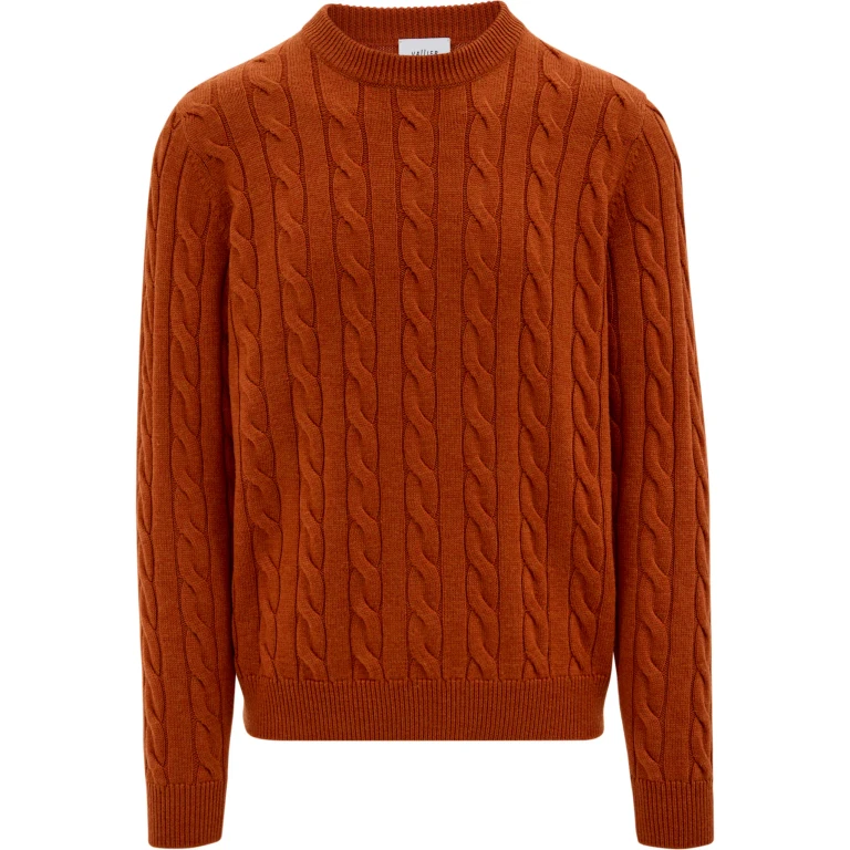 Dalston Midweight Merino Cable Knit Sweater - Unisex